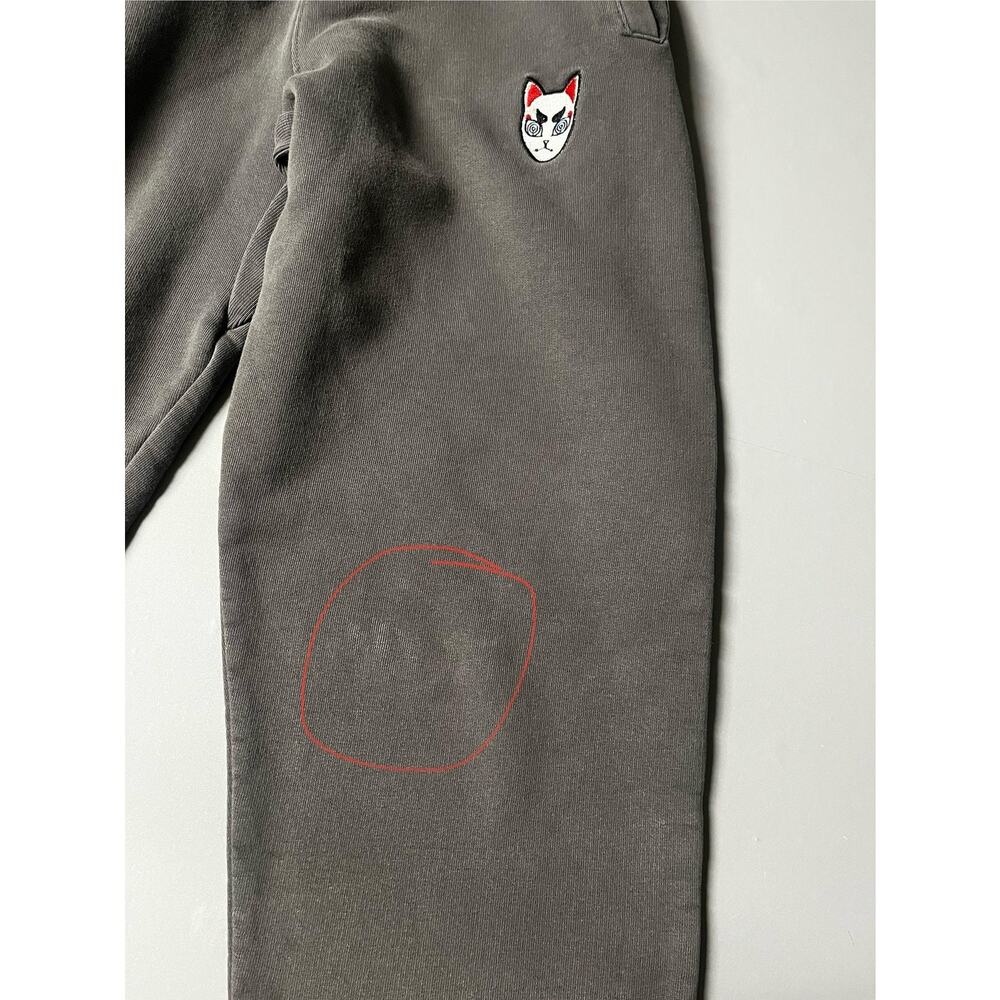 Hashira Studios Sweatpants Mens Small Gray Joggers Katana‎ Sword Graphic Patch - Picture 14 of 15